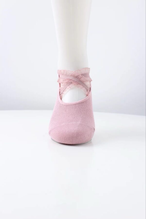 Blush Pilates Princess Lace Grip Socks