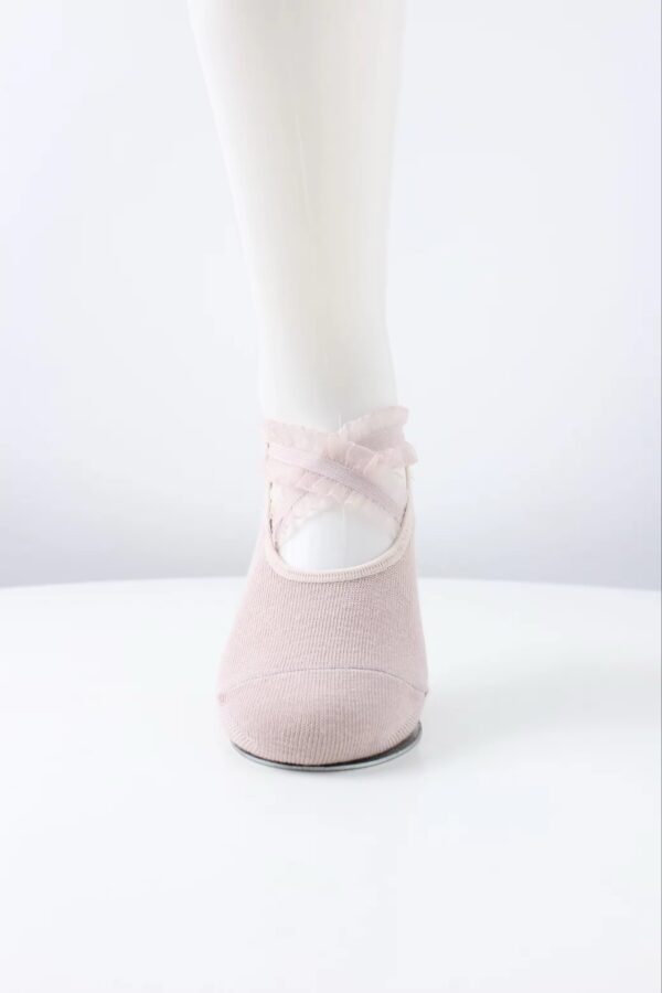 Nude Pilates Princess Lace Grip Socks